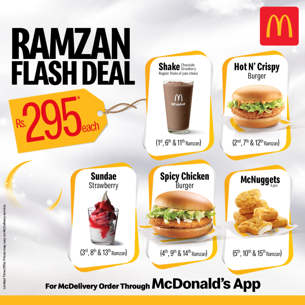 McDonald’s Special Ramadan Deal in Pakistan 2023 MENU